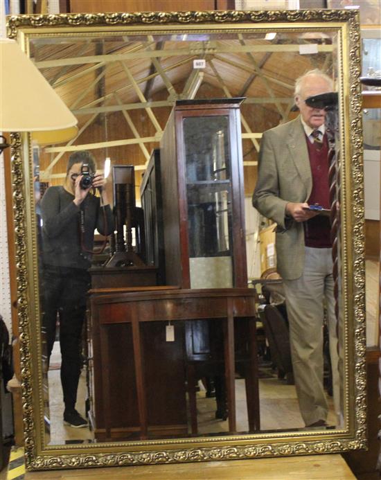 Large gilt framed mirror(-)